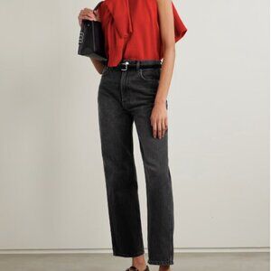 B Sides Plein High Rise Straight Leg Jeans Black Wash 26